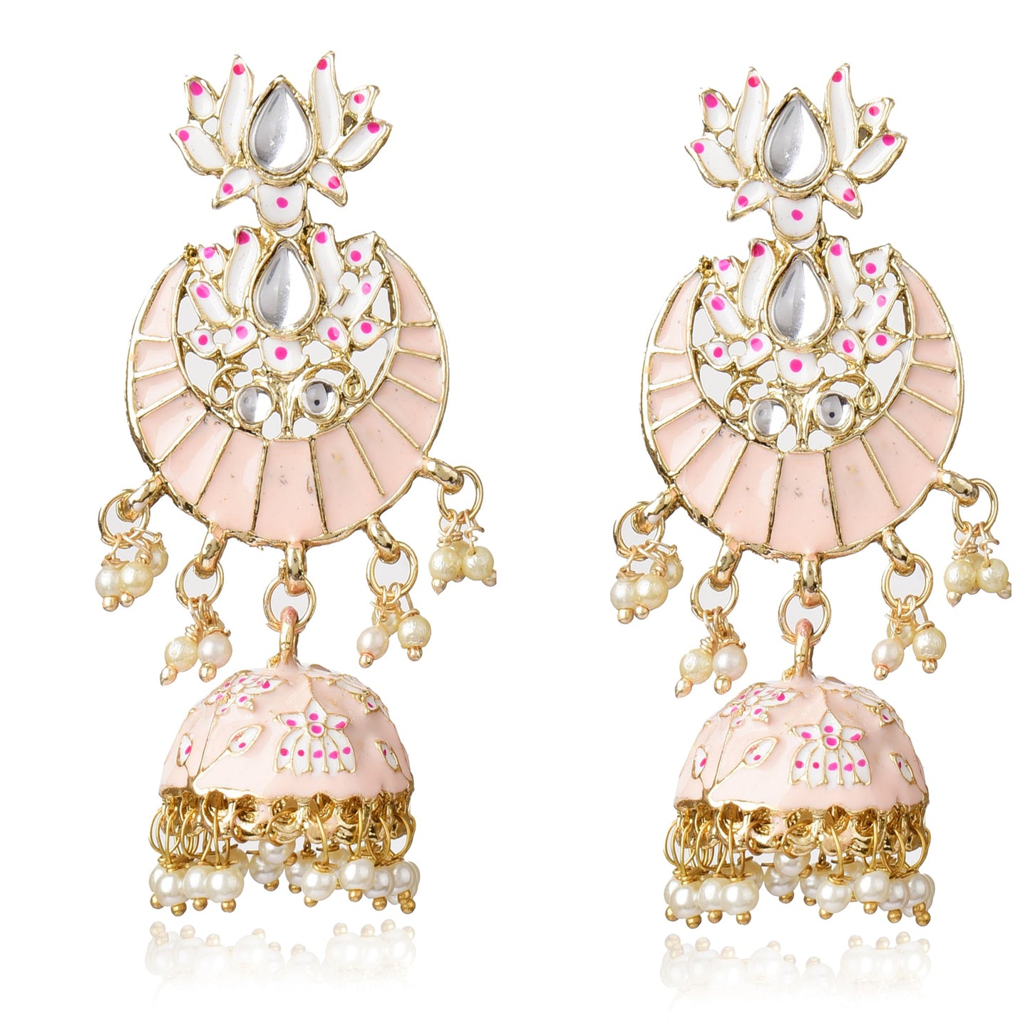 Classic Enamelled Jhumki Earring For Women
