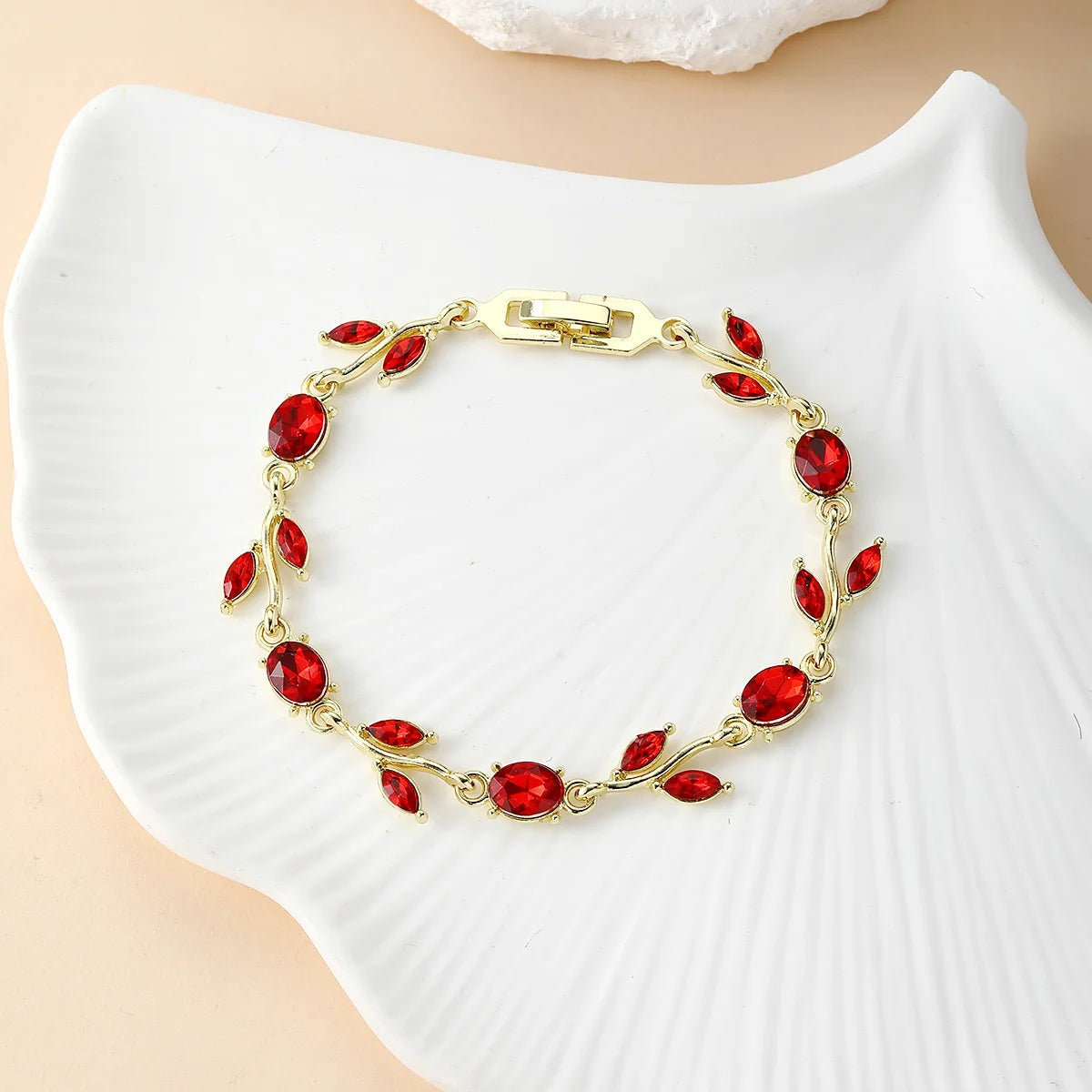 18K Gold Plated Stainless steel Anti Tarnish Tulip Flower Bracelet