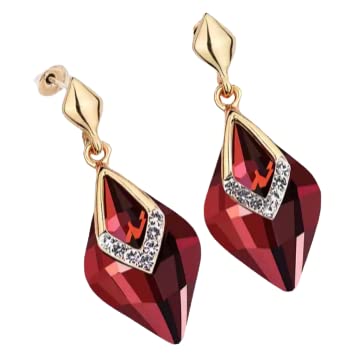 Red Big Crystal Drop Earring Crystal