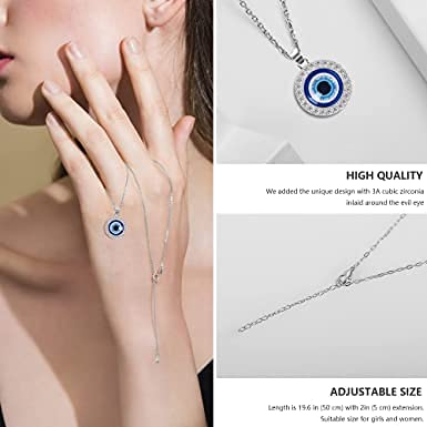 Evil Eye Pendant Necklace for Girls & Women