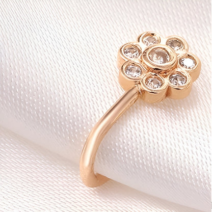 Ethonica Flower Shaped Gold-plated Nose Ring