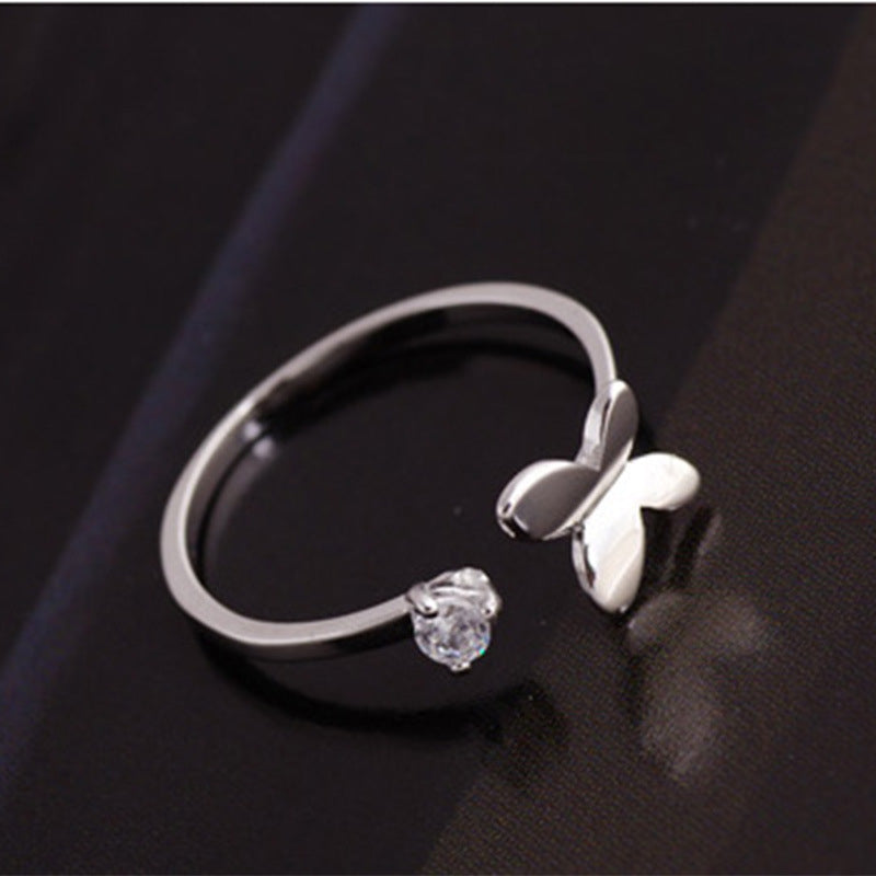 925 Silver plated Butterfly Ring Open Size (Adjustable)