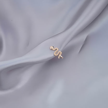 Ethonica Snake Shape Gold-plated Nose Ring