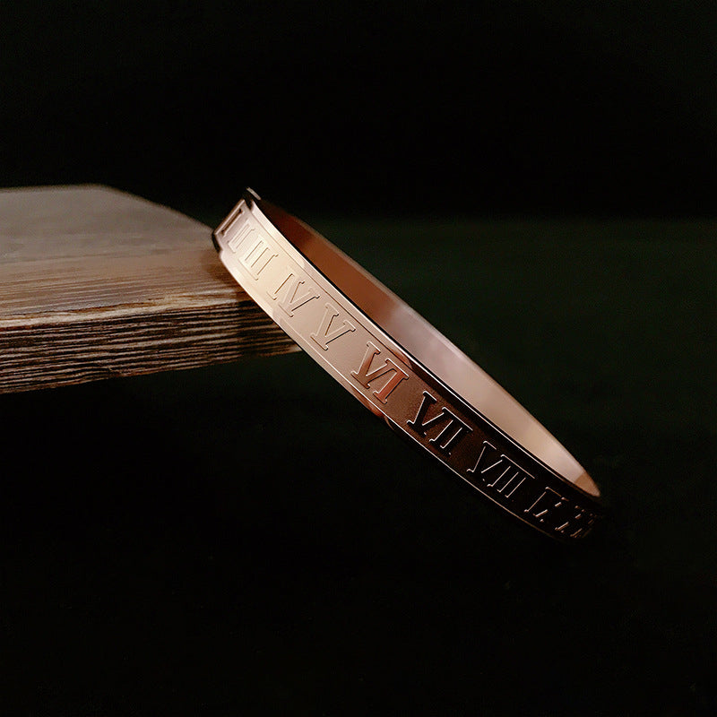 Stainless Steel Bracelets Roman Numerals