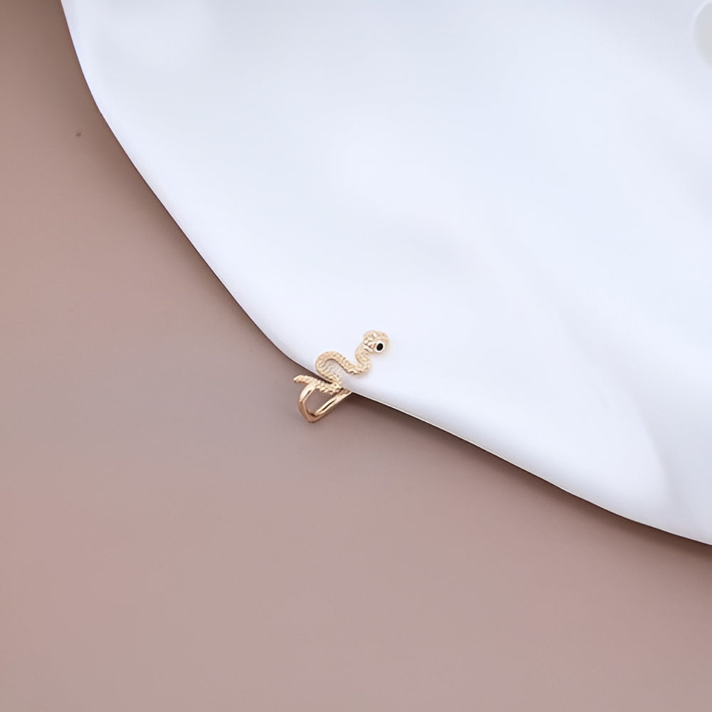 Ethonica Snake Shape Gold-plated Nose Ring