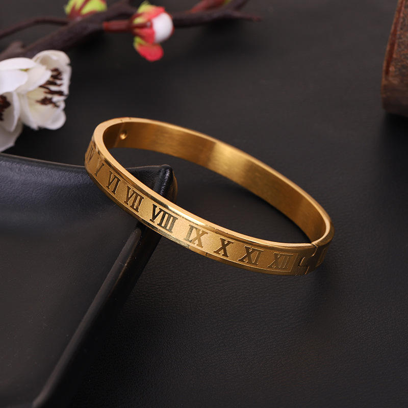 Stainless Steel Bracelets Roman Numerals