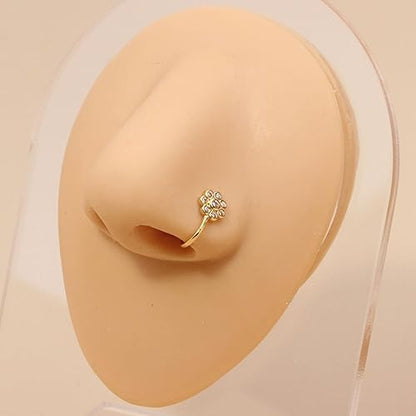 Ethonica Flower Shaped Gold-plated Nose Ring