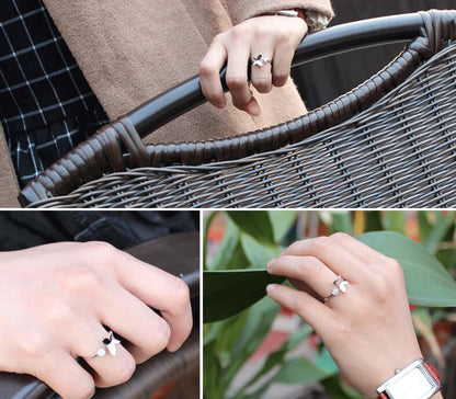 925 Silver plated Butterfly Ring Open Size (Adjustable)