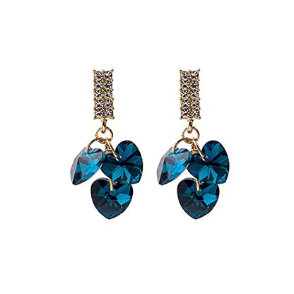 Blue Crystal Rhinestone fashion african earrings trends