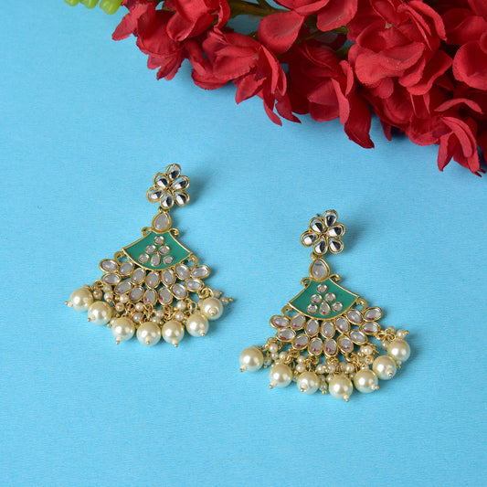 Kundan & Pearls Dangle & Drop Earring