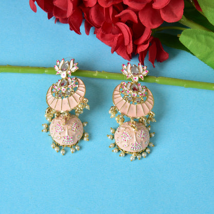 Classic Enamelled Jhumki Earring For Women