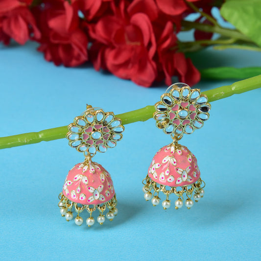 Beautifully Enamelled Jhumki Earring