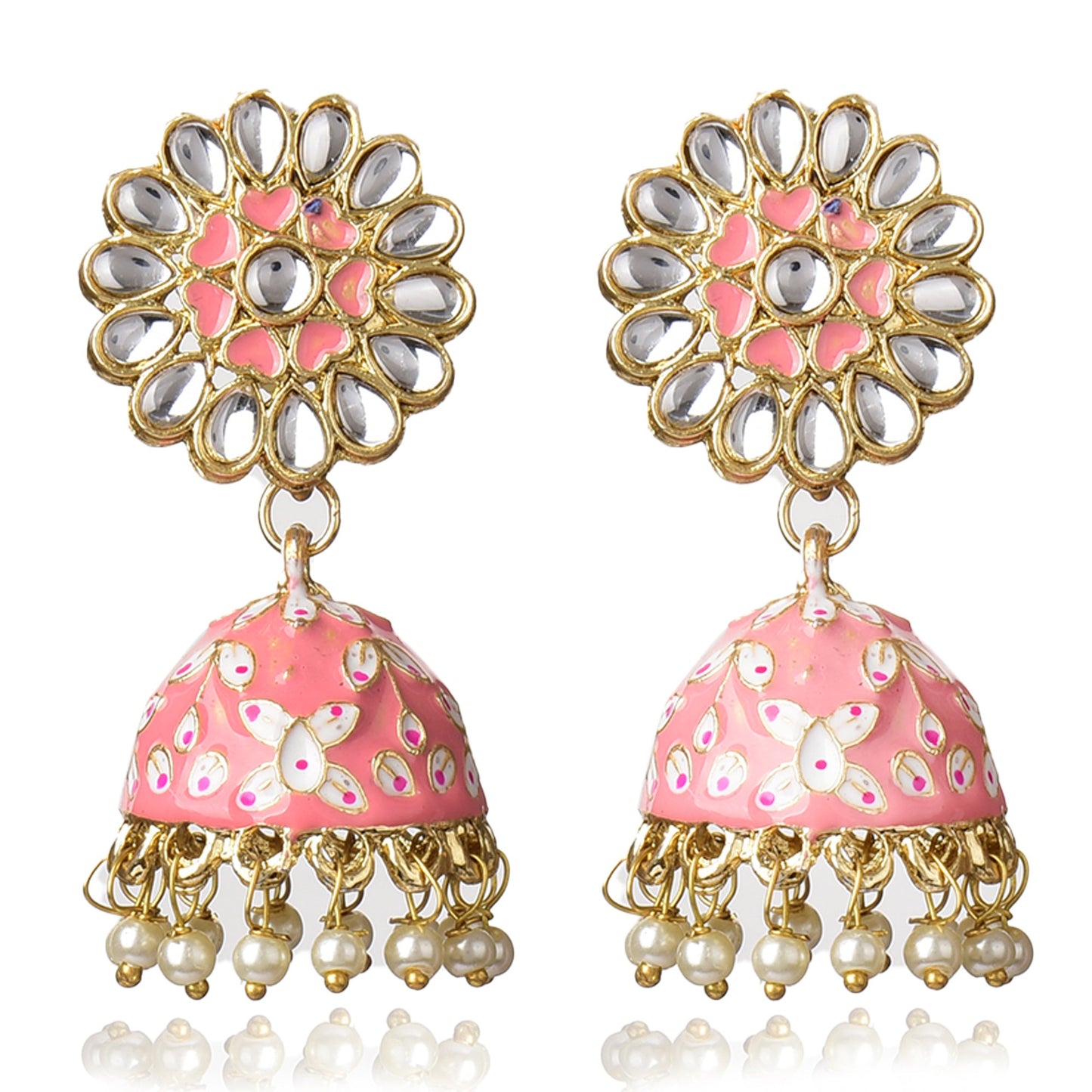 Beautifully Enamelled Jhumki Earring