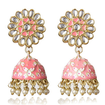 Beautifully Enamelled Jhumki Earring