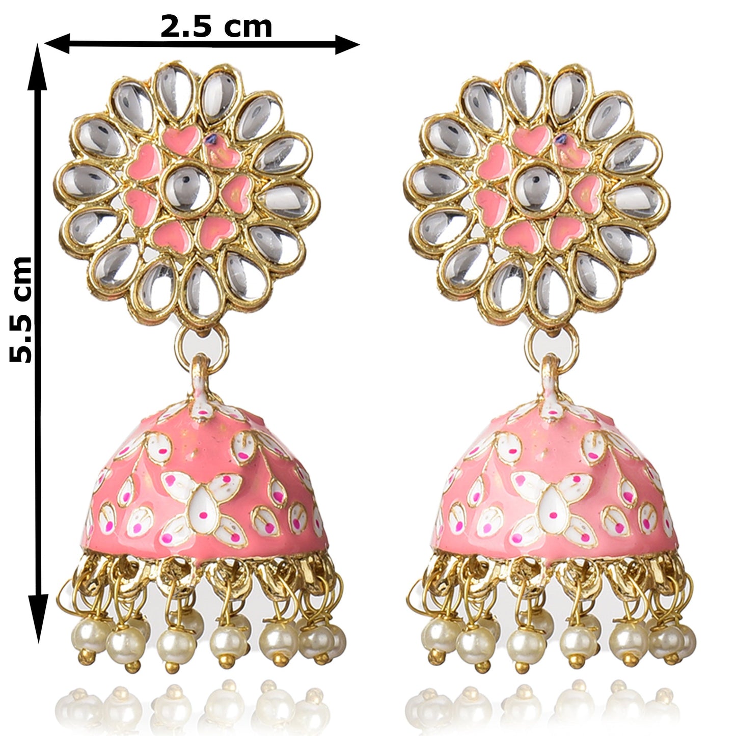 Beautifully Enamelled Jhumki Earring
