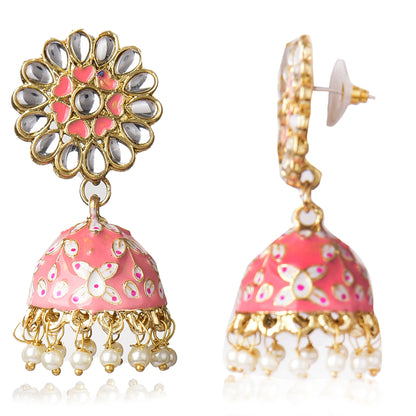 Beautifully Enamelled Jhumki Earring