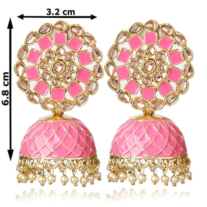 Beautifully Enamelled Traditional Jhumki Earring
