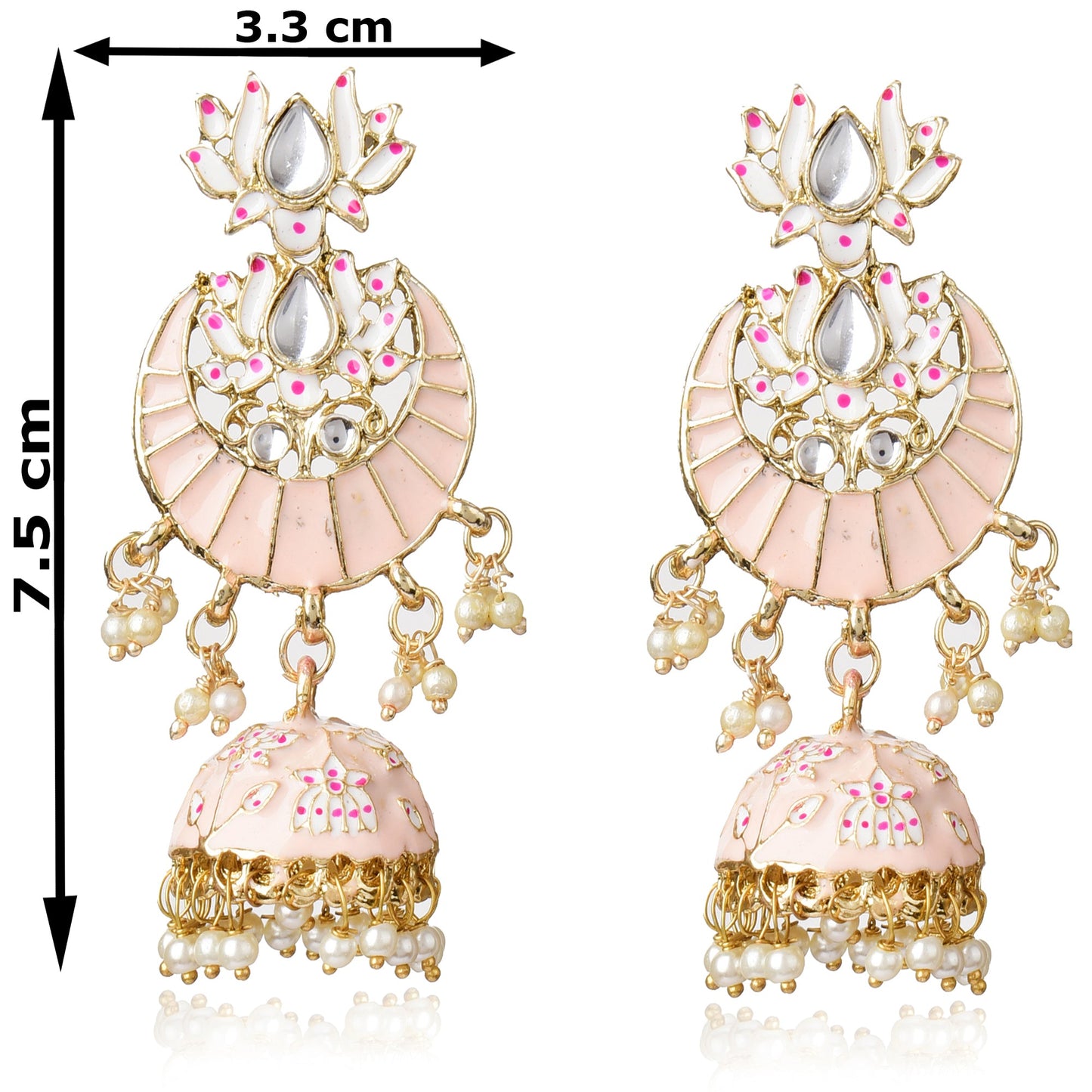 Classic Enamelled Jhumki Earring For Women