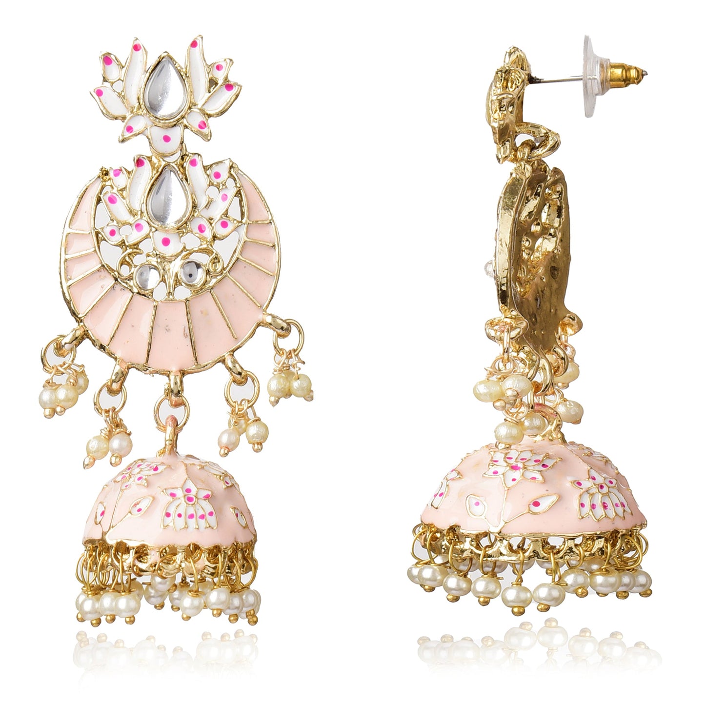 Classic Enamelled Jhumki Earring For Women