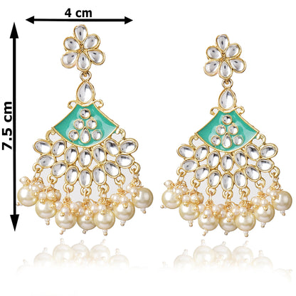 Kundan & Pearls Dangle & Drop Earring