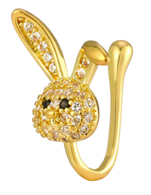 Ethonica Rabbit Shape Gold-plated Nose Ring