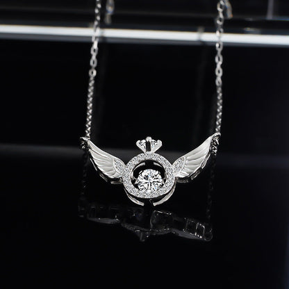 Angel Wings Smart Clavicle Necklace Advanced Feeling Versatile Beating Necklace