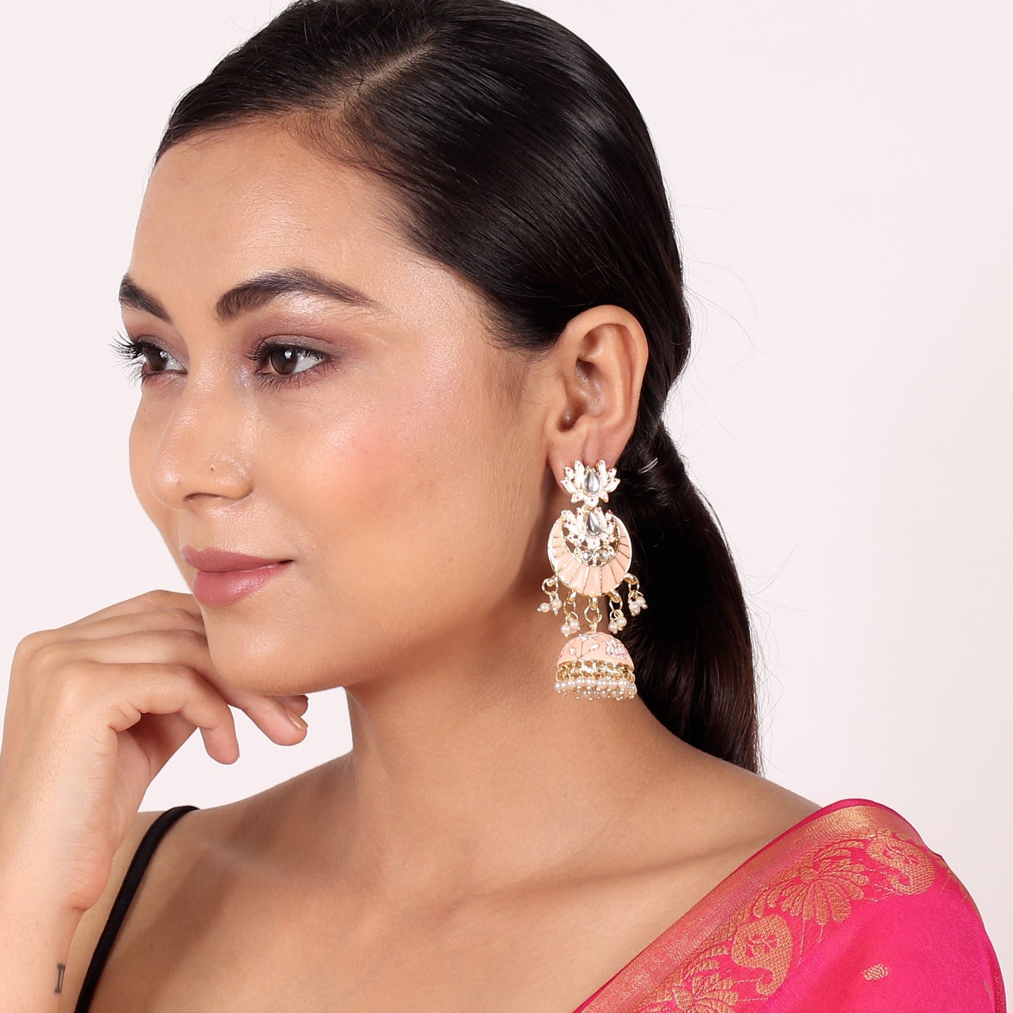 Classic Enamelled Jhumki Earring For Women