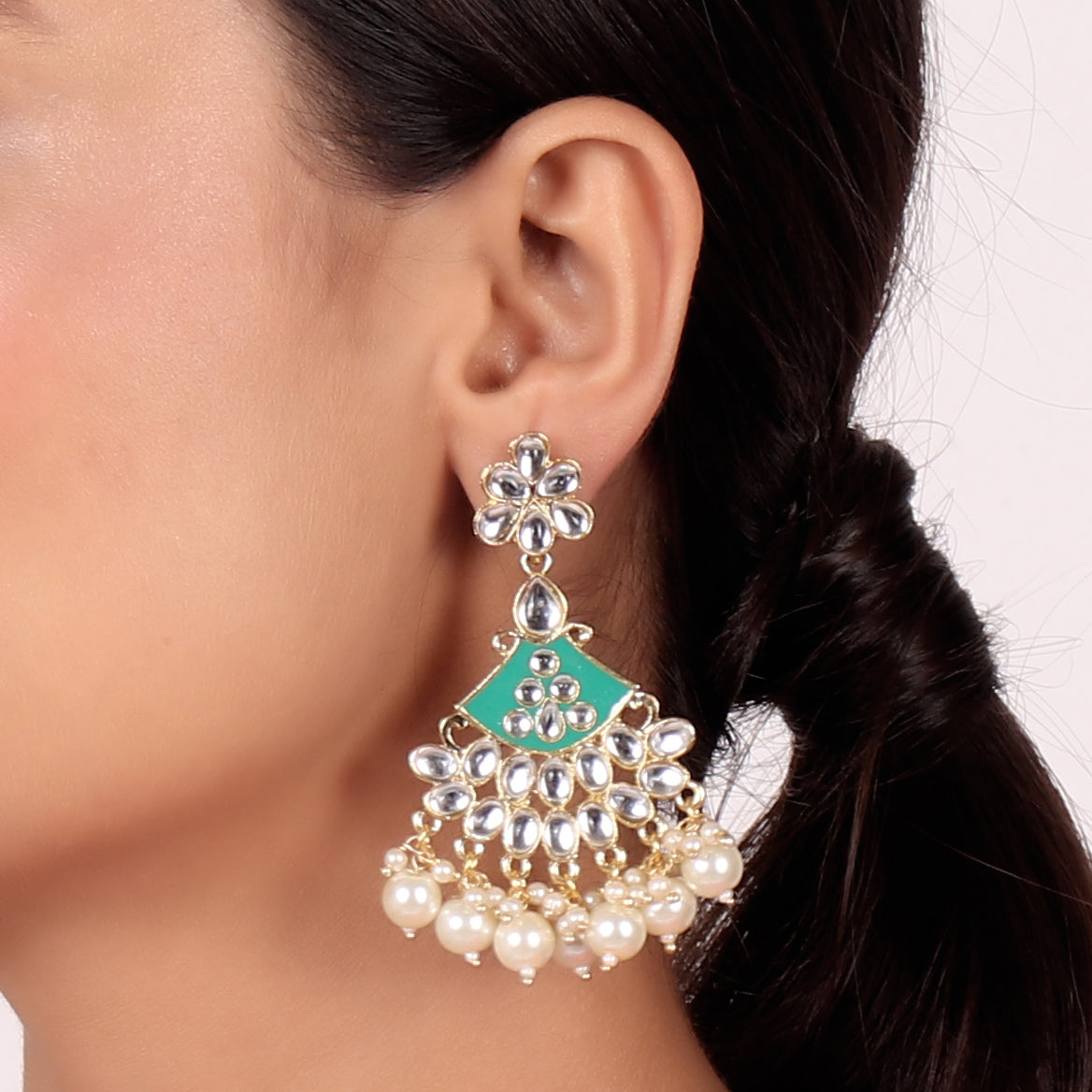 Kundan & Pearls Dangle & Drop Earring