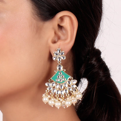 Kundan & Pearls Dangle & Drop Earring