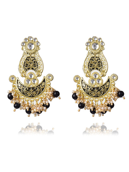 Pearls Enamelling Mutiple Layered Chandbali Earring