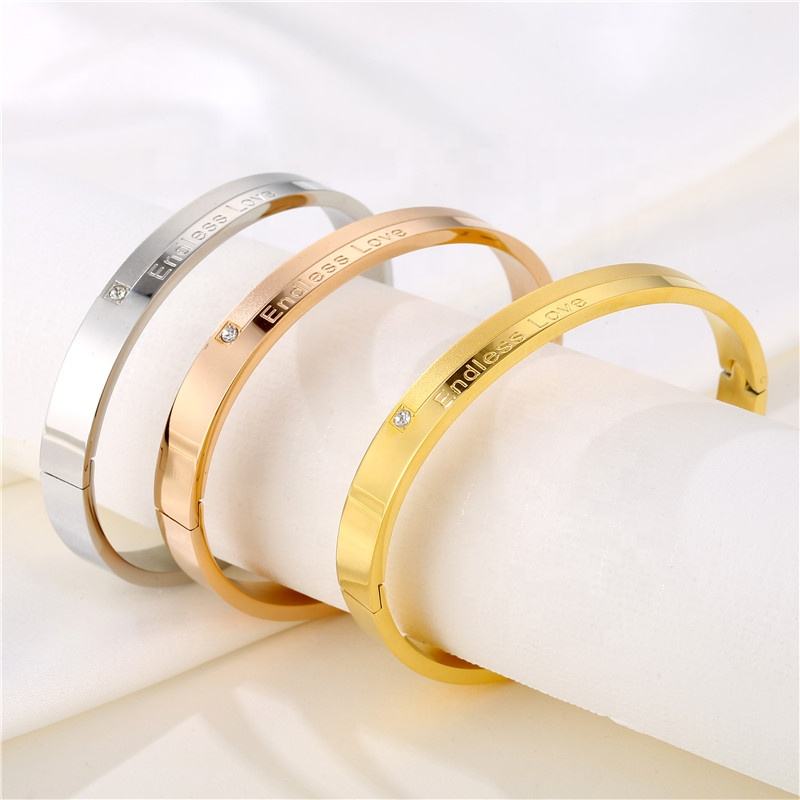 Titanium Steel Endless Love Men's Bracelet ( Openable)