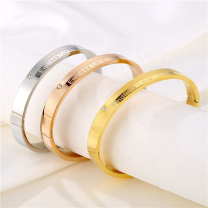 Titanium Steel Endless Love Men's Bracelet ( Openable)