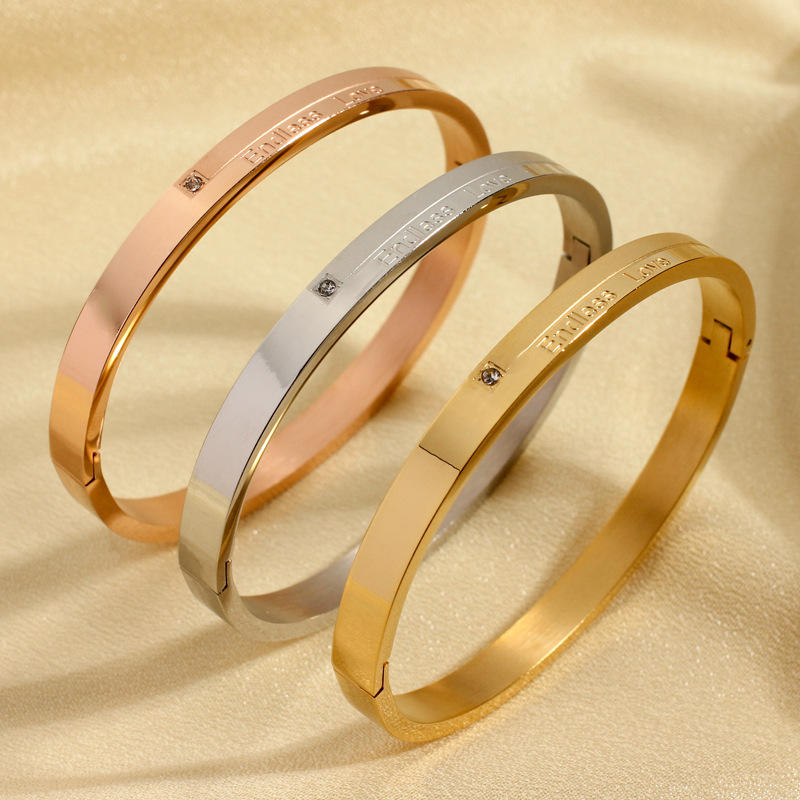 Titanium Steel Endless Love Men's Bracelet ( Openable)