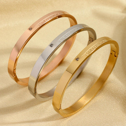 Titanium Steel Endless Love Men's Bracelet ( Openable)