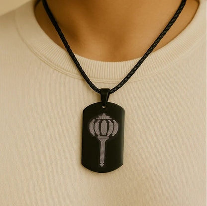 Ram Ram Engraved Gada Pendant with chain