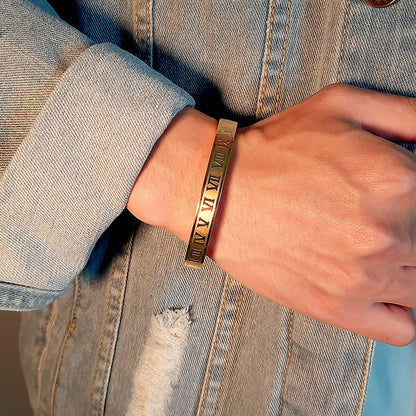 Stainless Steel Bracelets Roman Numerals