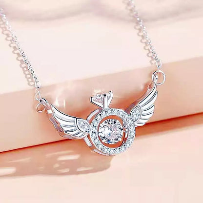 Angel Wings Smart Clavicle Necklace Advanced Feeling Versatile Beating Necklace