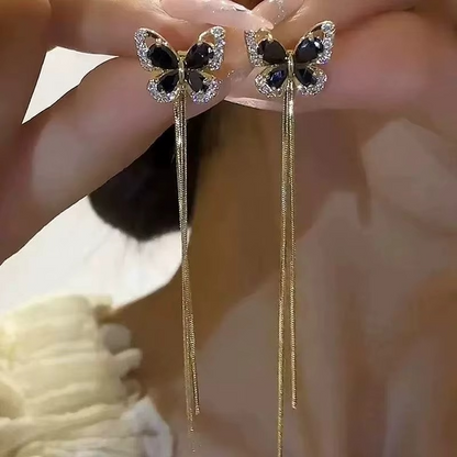 Ethonica Butterfly Crystal Stud Earrings