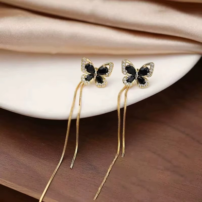 Ethonica Butterfly Crystal Stud Earrings