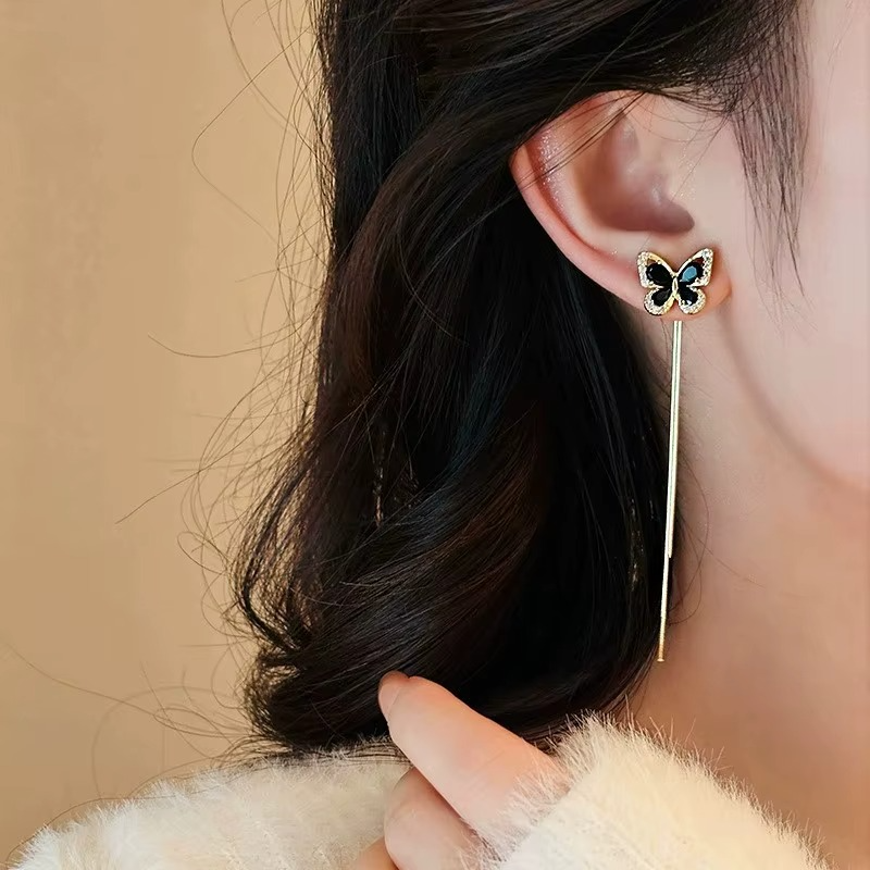 Ethonica Butterfly Crystal Stud Earrings
