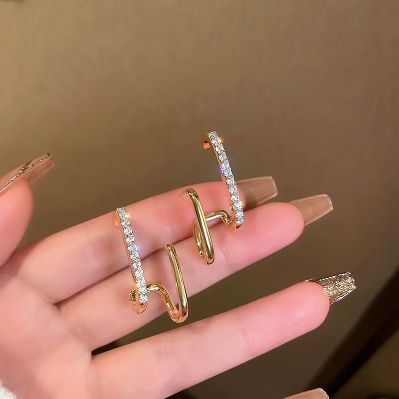 Double Hoop Stud Earrings