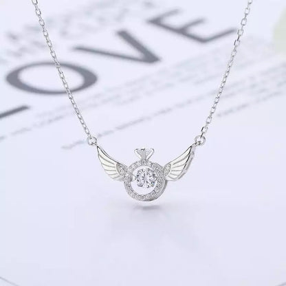 Angel Wings Smart Clavicle Necklace Advanced Feeling Versatile Beating Necklace