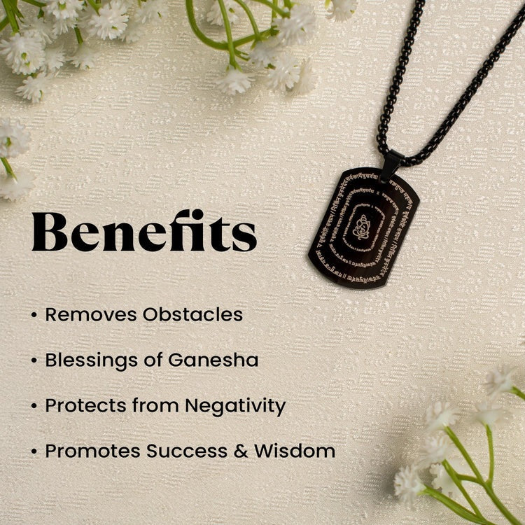 Ganpati Shlok MicroCarved Locket