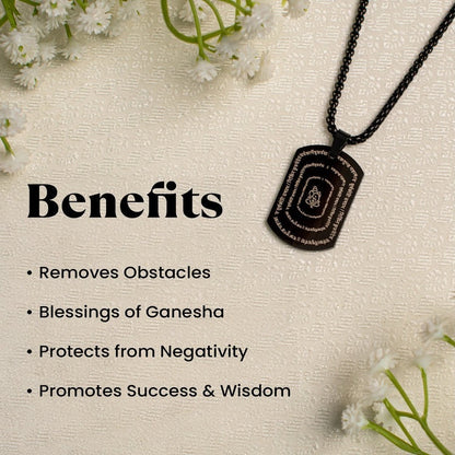 Ganpati Shlok MicroCarved Locket