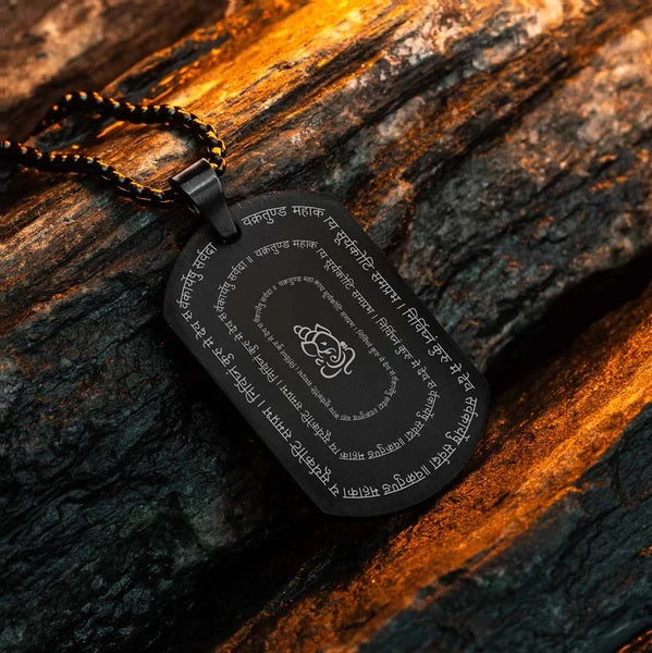Ganpati Shlok MicroCarved Locket