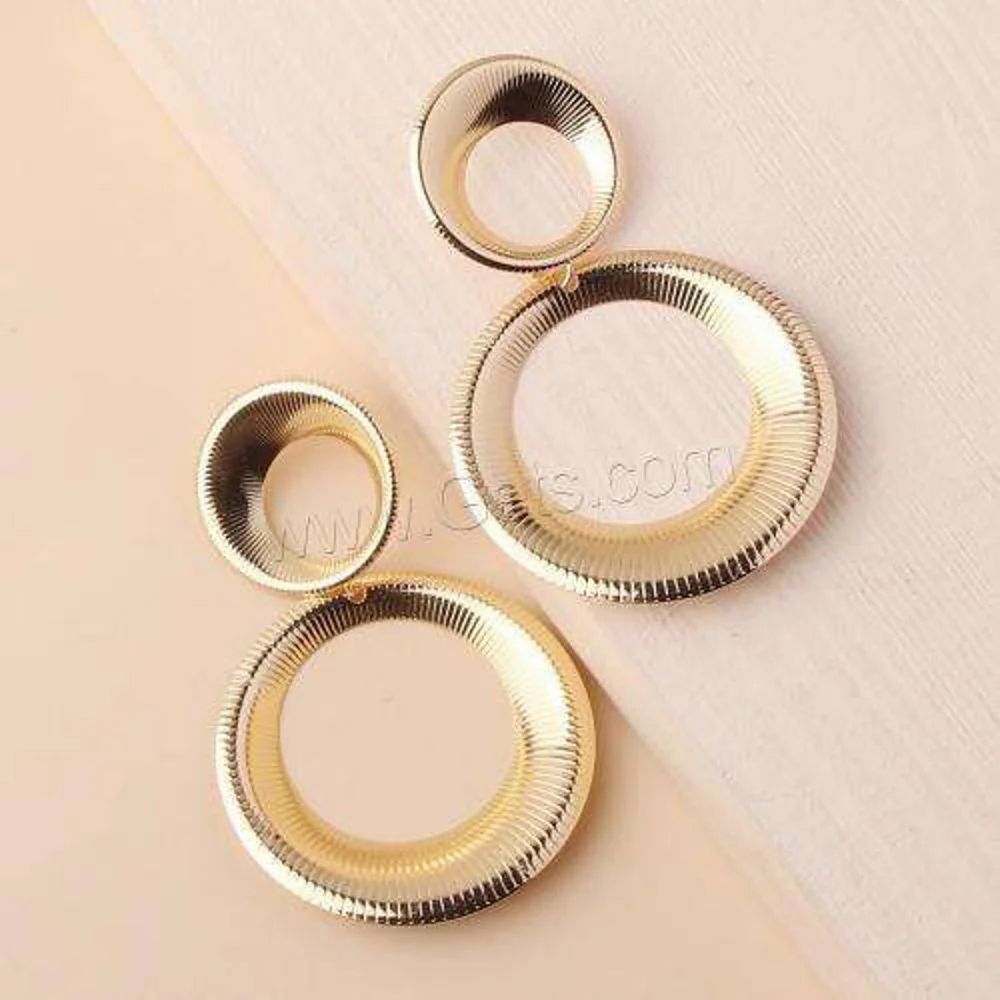 Gold-Tone Double Hoop Drop Earring