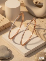 Crystal Rhinestone Hoop Earring, big circle