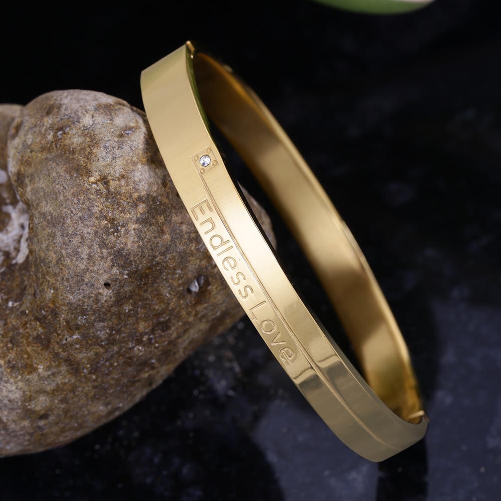Titanium Steel Endless Love Men's Bracelet ( Openable)