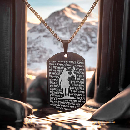 108 Om Namah Shivay MicroCarved Necklace