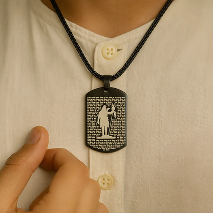 108 Om Namah Shivay MicroCarved Necklace